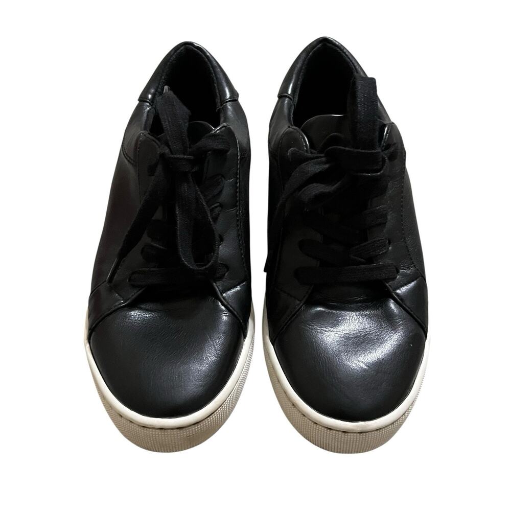 Stylus | Memory Foam Black Synthetic Faux Leather Sneakers Women's Size 9